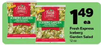 Save a Lot Fresh Express Iceberg Garden Salad offer