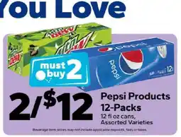 Save a Lot Pepsi Products 12-Packs offer