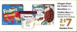 Safeway Häagen-Dazs Ice Cream, Novelties, Frollies Bars offer