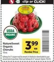 Safeway NatureSweet Organic Cherubs offer