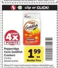 Safeway Pepperidge Farm Goldfish Crackers offer