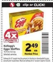 Safeway Kellogg's Eggo Waffles offer