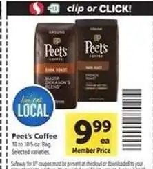 Safeway Peet's Coffee offer