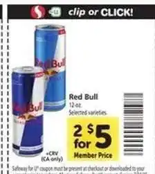 Safeway Red Bull offer
