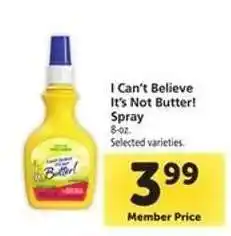 Safeway I Can't Believe It's Not Butter Spray offer