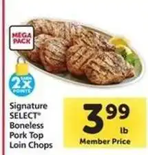 Safeway Signature SELECT Boneless Pork Top Loin Chops offer