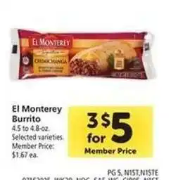 Safeway El Monterey Burrito offer