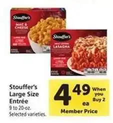 Safeway Stouffer's Large Size Entrée offer