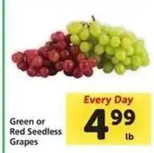 Safeway Green or Red Seedless Grapes offer