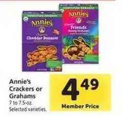 Safeway Annie's Crackers or Grahams offer