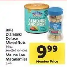 Safeway Blue Diamond Deluxe Mixed Nuts / Mauna Loa Macadamias offer