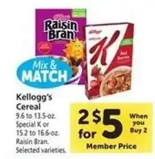Safeway Kellogg's Cereal offer
