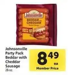 Safeway Johnsonville Party Pack Beddar with Cheddar Sausage offer