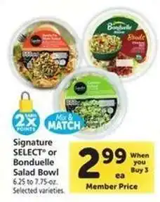 Safeway Signature SELECT or Bonduelle Salad Bowl offer