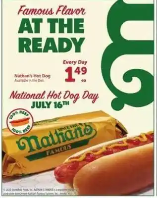 Safeway Nathan's Hot Dog offer