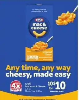 Safeway Kraft Macaroni & Cheese offer