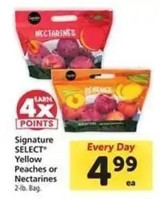 Safeway Signature SELECT Yellow Peaches or Nectarines offer