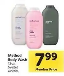 Safeway Method Body Wash offer