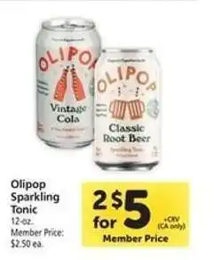 Safeway Olipop Sparkling Tonic offer