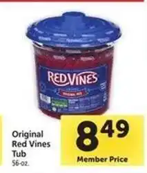 Safeway Original Red Vines Tub offer