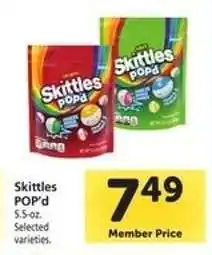 Safeway Skittles Pop'd offer