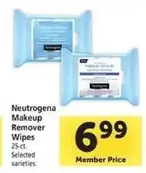 Safeway Neutrogena Makeup Remover Wipes offer