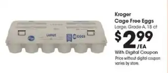 Kroger Kroger Cage Free Eggs offer