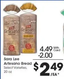 Kroger Sara Lee Artesano Bread offer