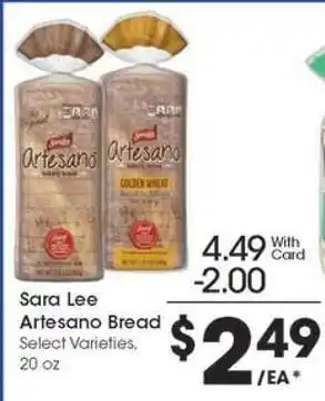 Kroger Sara Lee Artesano Bread offer