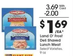 Kroger Land O'Frost Deli Shaved Lunch Meat offer