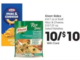 Kroger Knorr Sides or Kraft Mac & Cheese offer