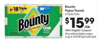 Kroger Bounty Paper Towels offer