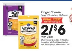 Kroger Kroger Cheese offer