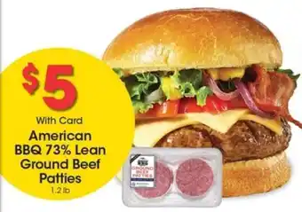 Kroger American BBQ 73% Lean Ground Beef Patties offer