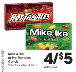Kroger Mike & Ike or Hot Tamales Candy offer