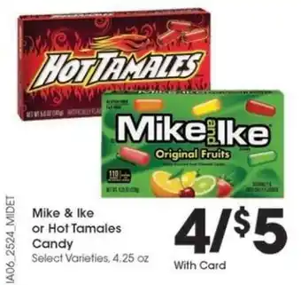 Kroger Mike & Ike or Hot Tamales Candy offer