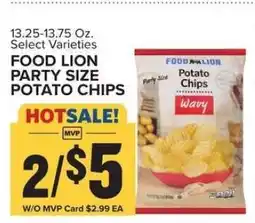 Food Lion FOOD LION PARTY SIZE POTATO CHIPS offer
