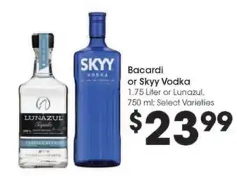 Kroger Bacardí or Skyy Vodka offer