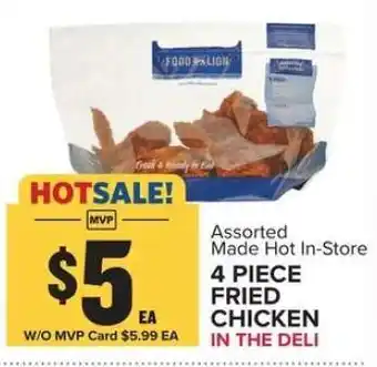 Food Lion 4-Piece Fried Chicken offer