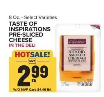 Food Lion Taste of Inspirations Pre-Sliced Cheese offer