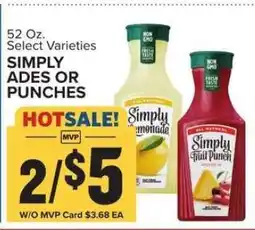 Food Lion Simply Ades or Punches offer