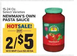 Food Lion Newman's Own Pasta Sauce offer