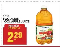 Food Lion FOOD LION 100% APPLE JUICE offer