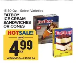 Food Lion FatBoy Ice Cream Sandwiches or Cones offer