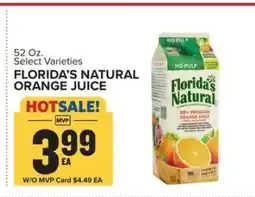 Food Lion Florida's Natural Orange Juice offer
