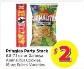 Food 4 Less Pringles Party Stack or Gamesa Animalitos Cookies offer