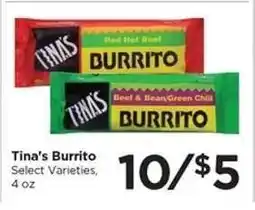 Food 4 Less Tina's Burrito offer