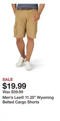 Kohl's Men's Lee 11.25 Wyoming Belted Cargo Shorts offer