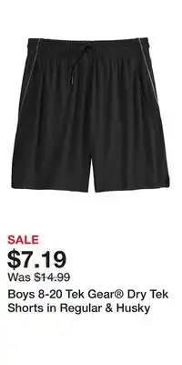 Kohl's Boys 8-20 Tek Gear Dry Tek Shorts in Regular & Husky offer