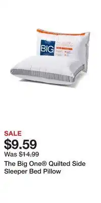 Kohl's The Big One Quilted Side Sleeper Bed Pillow offer